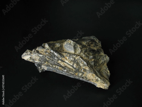 Obraz rare hedenbergite stone on a black background