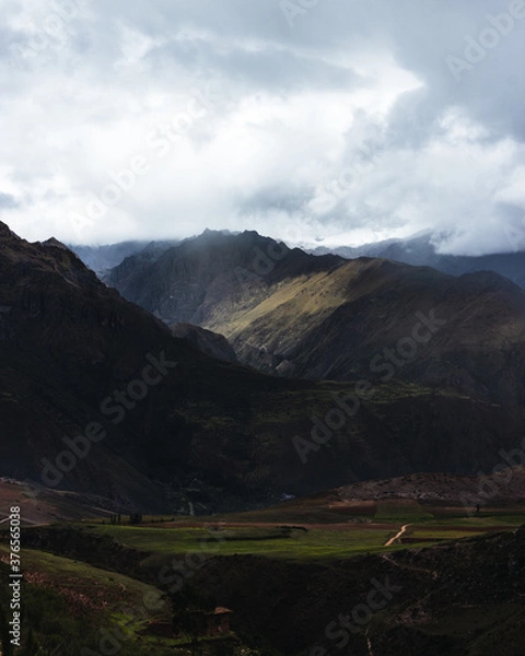 Obraz Andes mountains with sunlight