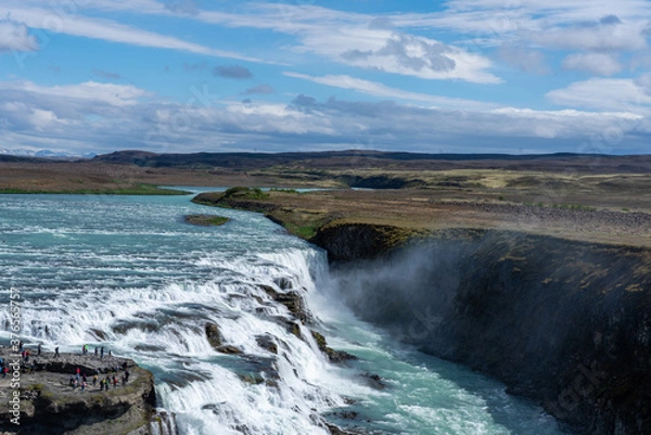 Fototapeta Gullfoss waterfall in scenic Iceland
