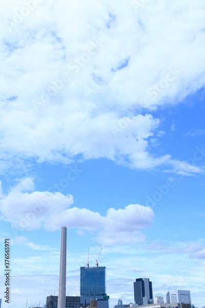 Fototapeta 空と街並み