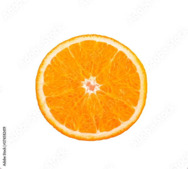 Obraz orange slice isolated on white background
