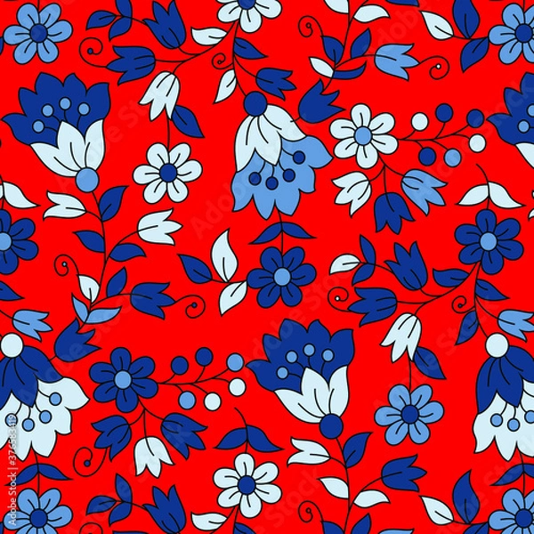 Fototapeta traditional Indian paisley pattern on background
