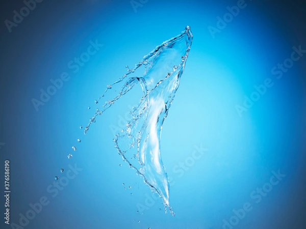 Obraz Water splash on blue background