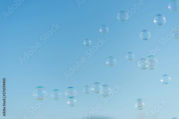 Fototapeta 青空とシャボン玉