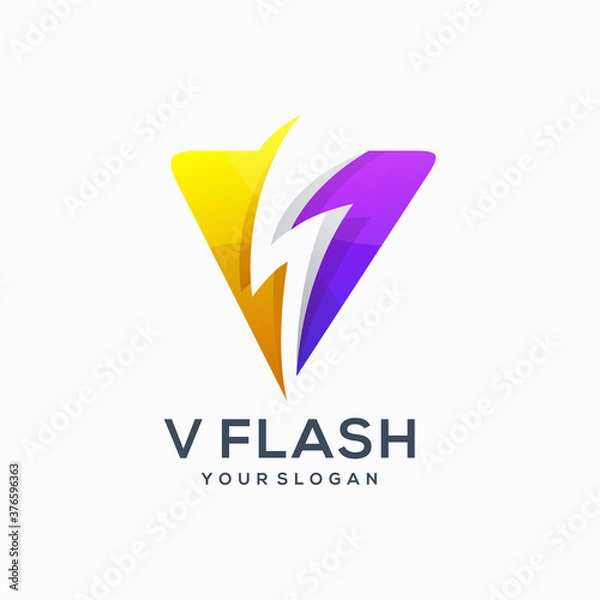 Obraz v bolt flash electric idea thunderbolt