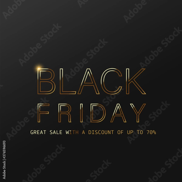 Obraz Black Friday sale background. Vector illustration