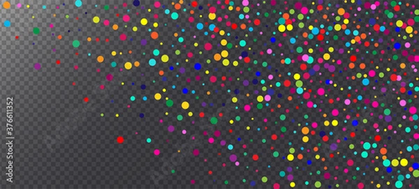 Fototapeta Rainbow Confetti Hipster Vector Background. 