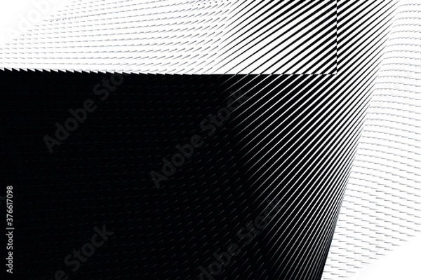 Fototapeta Abstract halftone lines background, geometric dynamic pattern, vector modern design texture.