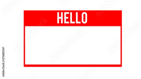 Fototapeta hello  sign with blank white copyspace for text message