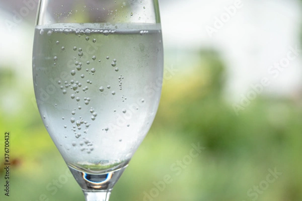 Obraz グラスに入った炭酸水/泡/バブル/ミネラルウォーター