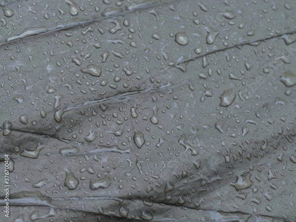 Obraz texture large raindrops on the fabric of the tent
