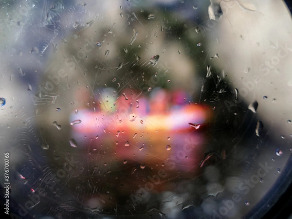Obraz window glass with water drops