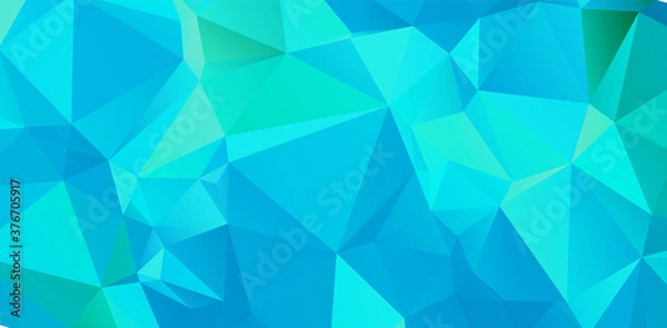 Fototapeta Light blue triangle modern geometric abstract background