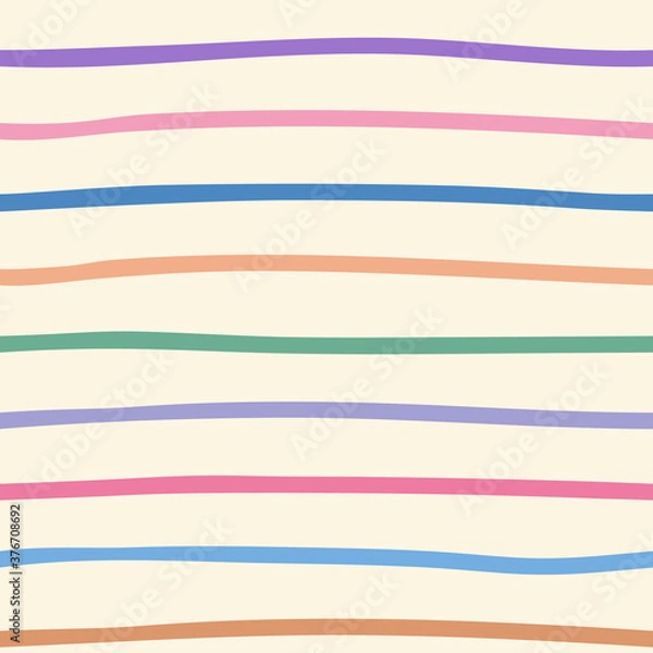 Obraz Colorful Hand Drawn Stripe Seamless Pattern