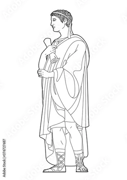 Obraz Drawing of an ancient figure