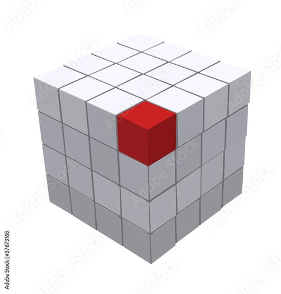 Obraz Geometric Abstract Cubes Illustration