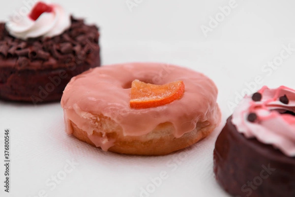 Fototapeta beautiful donuts waiting to be devoured.