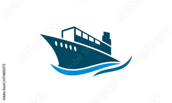 Obraz logo wektor ładunku statku
