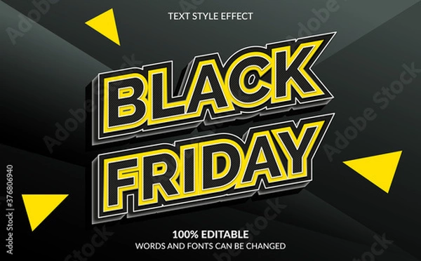 Obraz Editable Text Effect, Black Friday Text Style