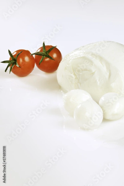 Fototapeta pomodori e mozzarelle