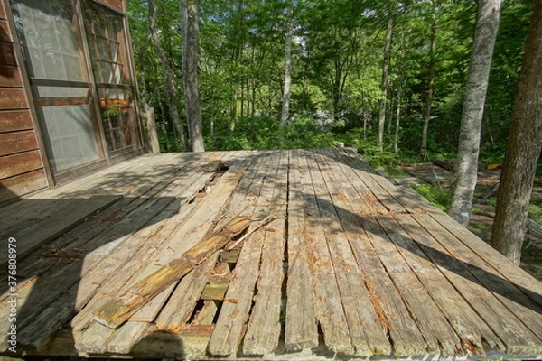 Obraz Broken wood floor, Decayed wood floor