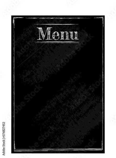 Fototapeta Simple Menu Blackboard vector design - Fully editable