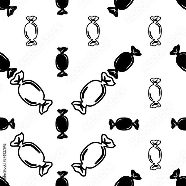 Fototapeta Candy Icon, Candy Seamless Pattern