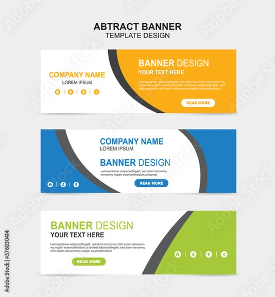 Fototapeta Vector abstract banner design web template