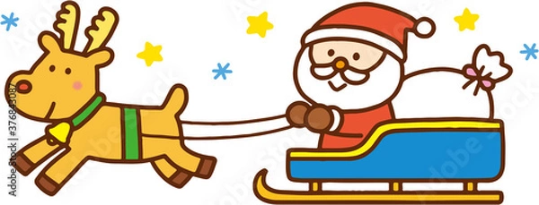 Fototapeta サンタさんとトナカイ