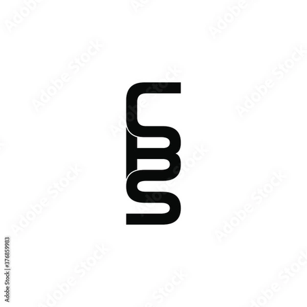 Obraz cbs letter original monogram logo design