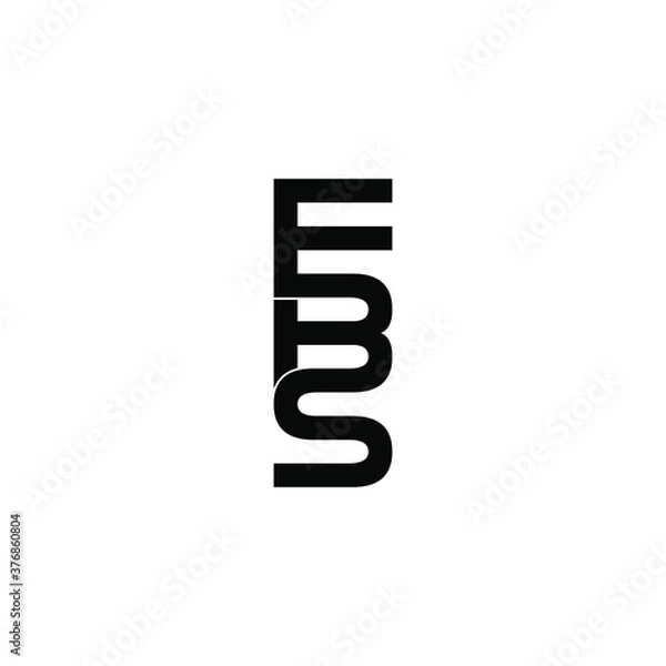 Obraz ebs letter original monogram logo design