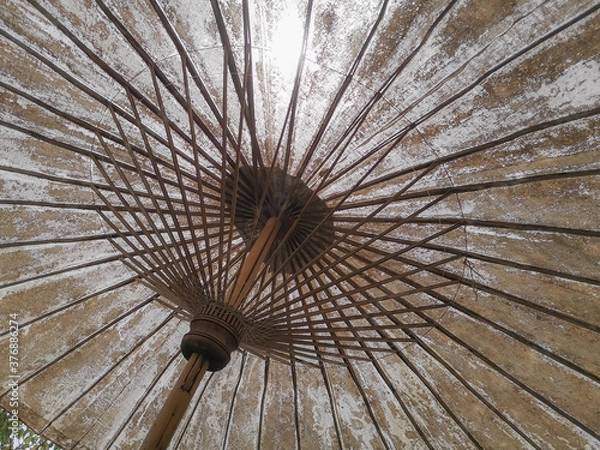 Fototapeta the old sun visor had been used for a long time 