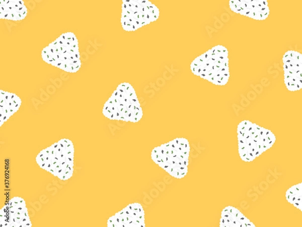 Fototapeta おにぎりの背景イラスト
