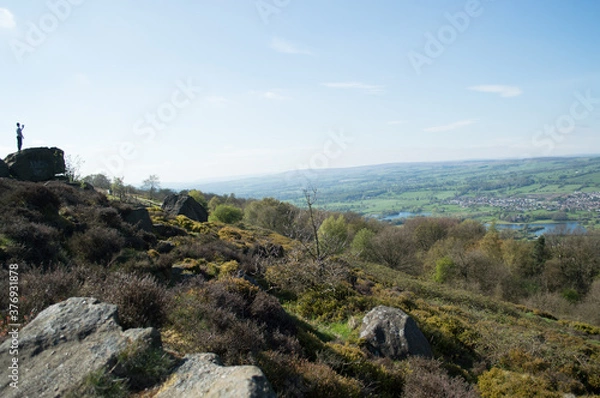 Fototapeta Views from the top of the Otley Chevin, Yorkshire.
