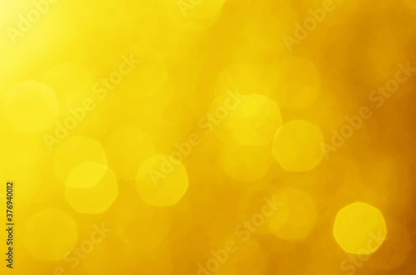 Fototapeta glitter light sparkle yellow golden gorgeous bokeh defocused abstract background shiny.