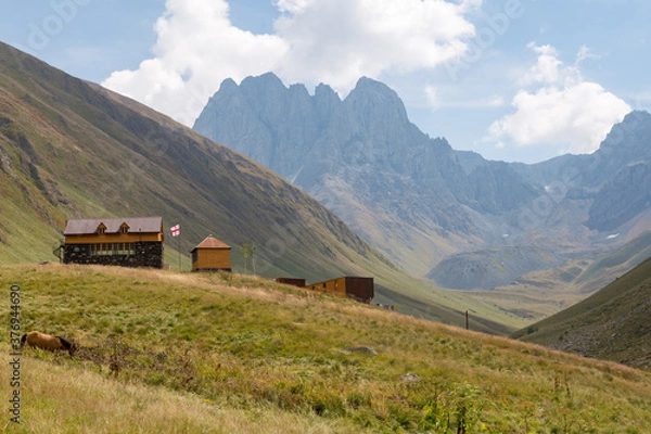 Obraz Trekking Caucasus - Chaukhi pass in the North of Georgia