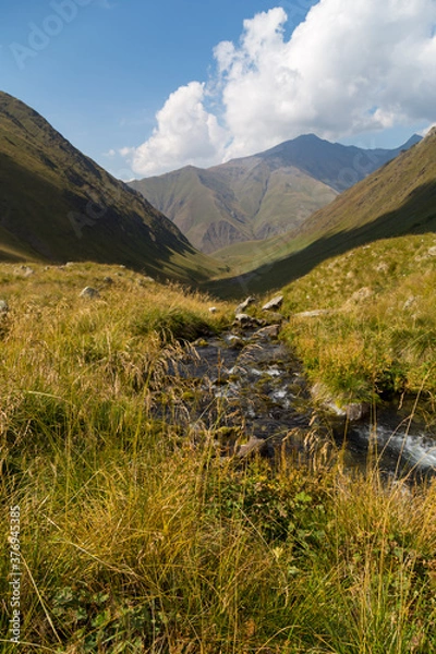 Obraz Trekking Caucasus - Chaukhi pass in the North of Georgia