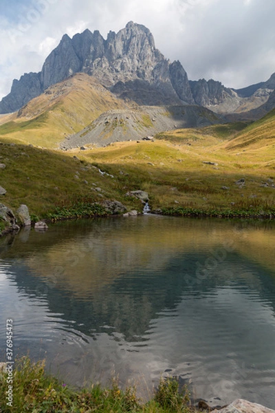 Obraz Trekking Caucasus - Chaukhi pass in the North of Georgia