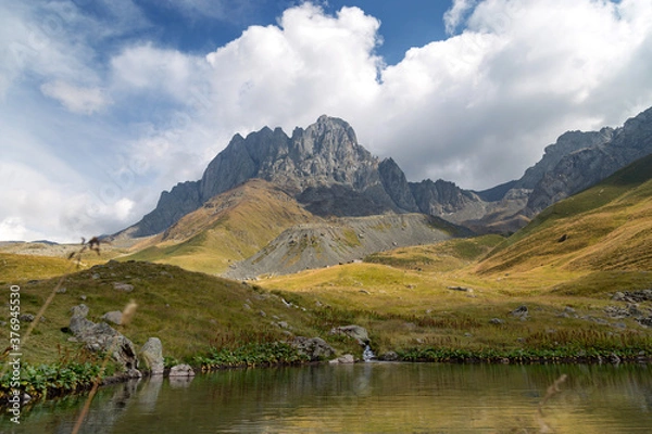 Obraz Trekking Caucasus - Chaukhi pass in the North of Georgia