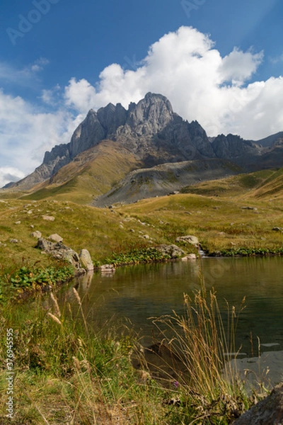 Obraz Trekking Caucasus - Chaukhi pass in the North of Georgia