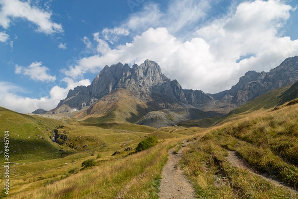 Obraz Trekking Caucasus - Chaukhi pass in the North of Georgia