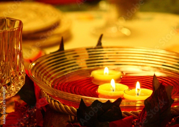 Obraz christmas candles on the table