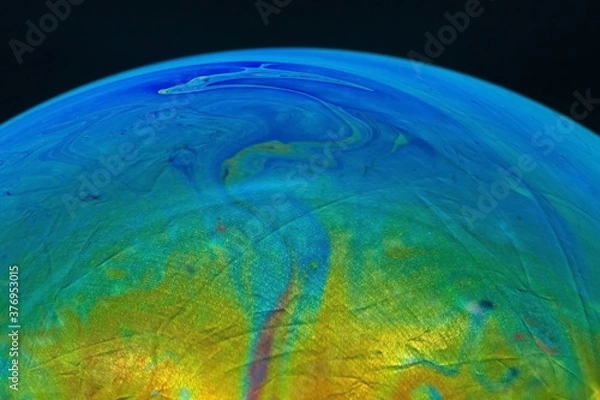 Fototapeta soap bubble on a black background