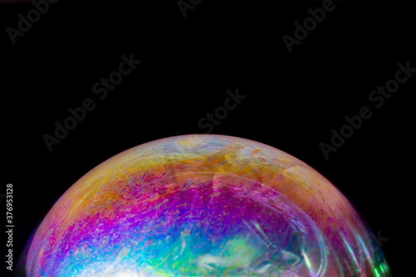 Fototapeta soap bubble on a black background