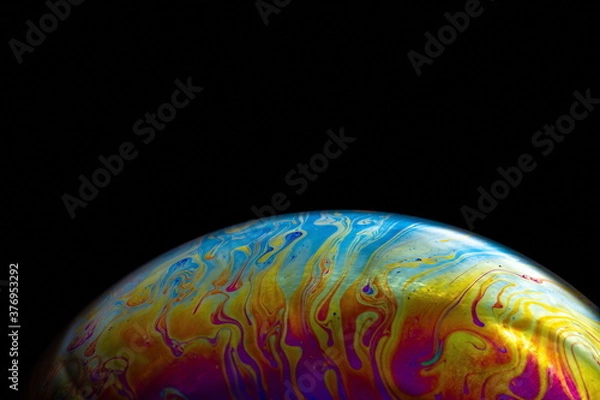 Fototapeta soap bubble on a black background