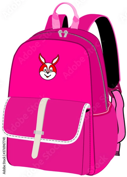 Fototapeta backpack pink