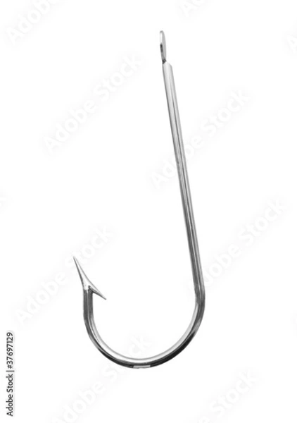 Obraz fishhook on a white background. isolated object