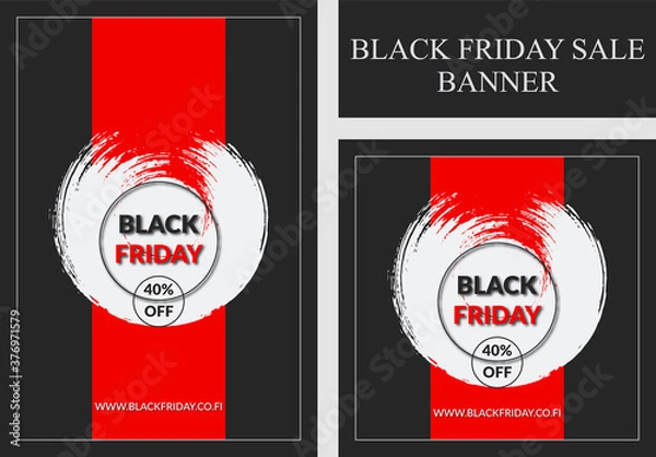 Obraz Vector Black Friday banner Premium