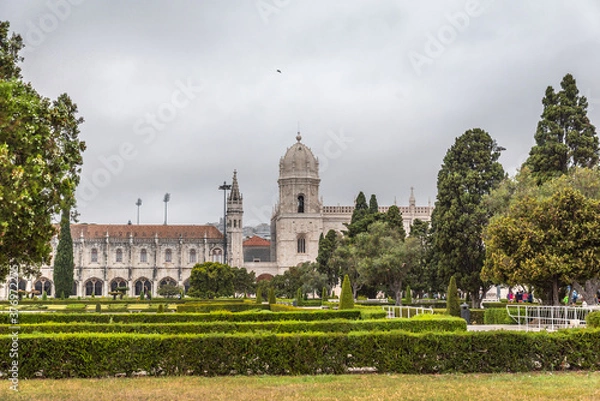 Fototapeta View of the Jeronimos Monastery in Belem area, Lisbon - Portugal