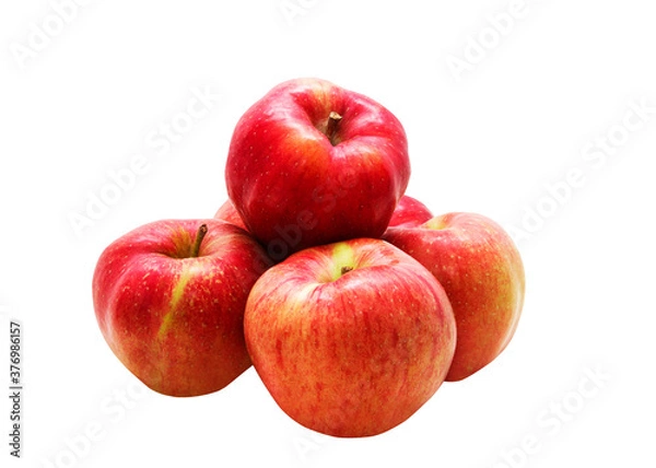 Obraz Red apples isolated on white background. 